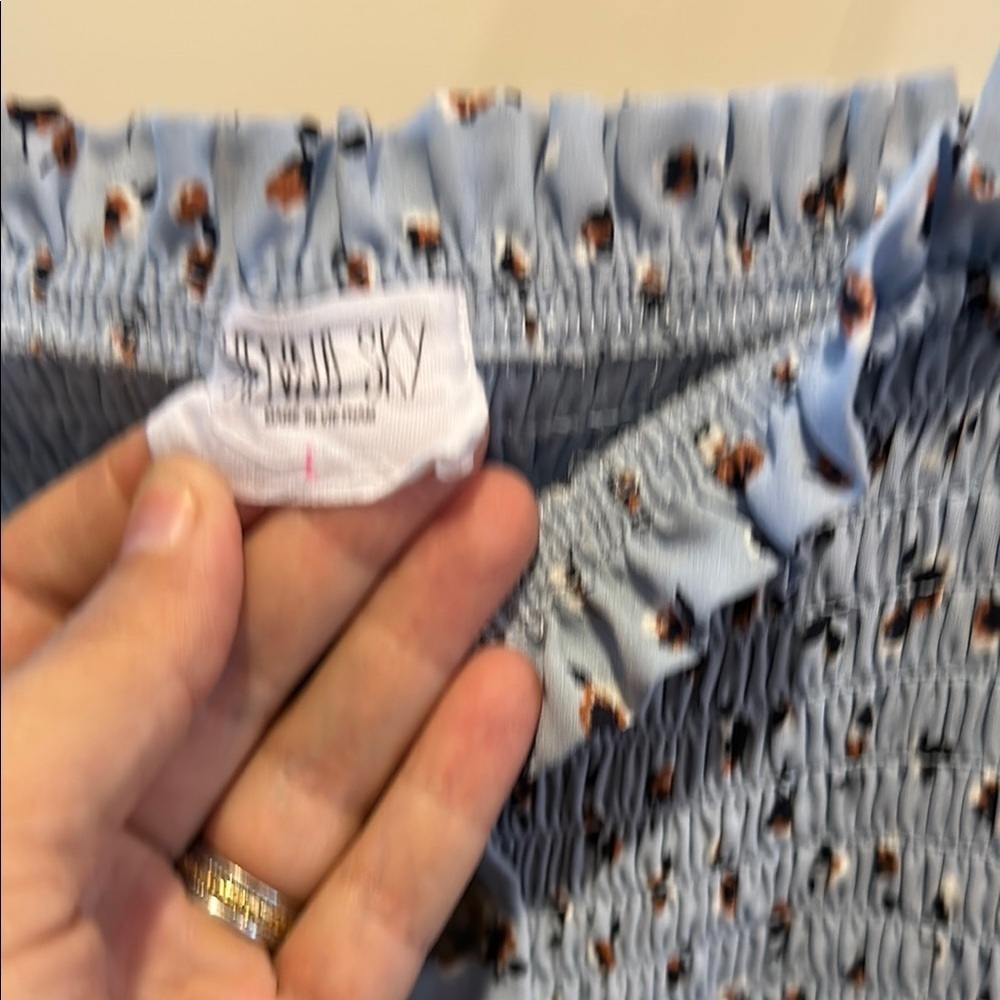 Sienna Sky Blue and Black Casual Kids Dress - Picture 2 of 3